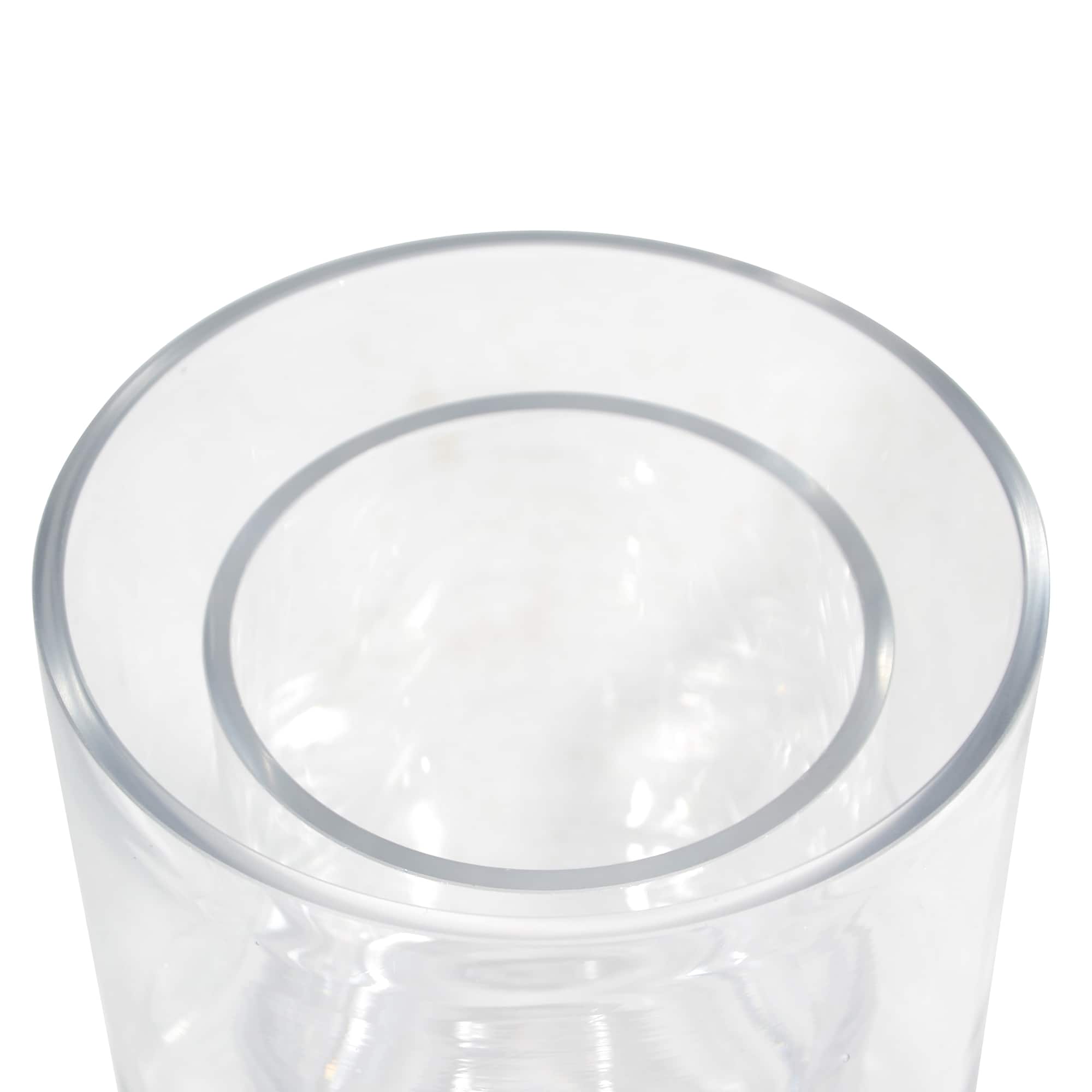 6 Pack: 8" Double Wall Glass Cylinder Vase by Ashland®
